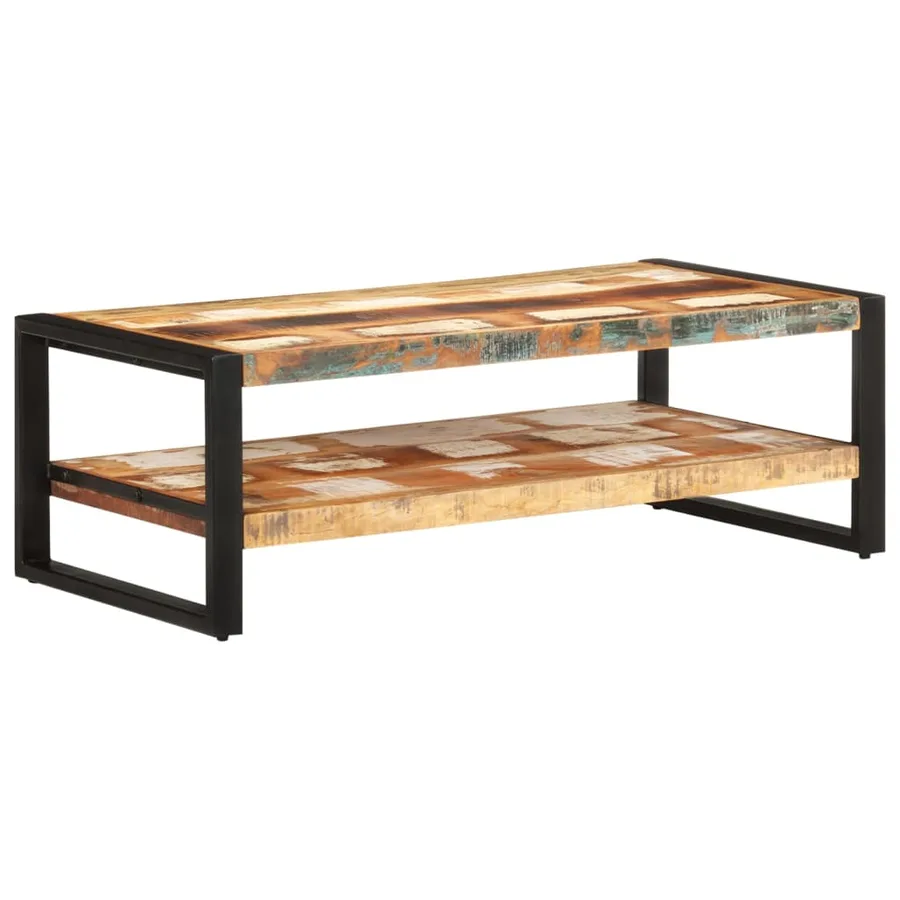 Table basse 120x60x40 cm Bois de récupération solide - 7