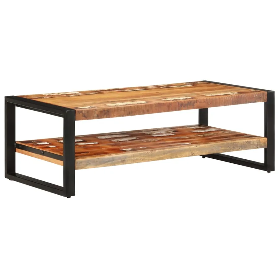 Table basse 120x60x40 cm Bois de récupération solide - 9