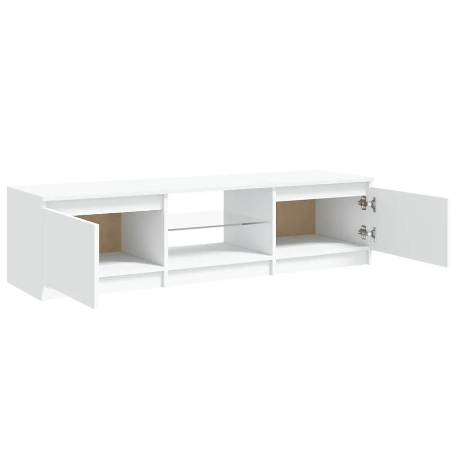Meuble TV avec lumières LED blanc 140x40x36 cm - 9