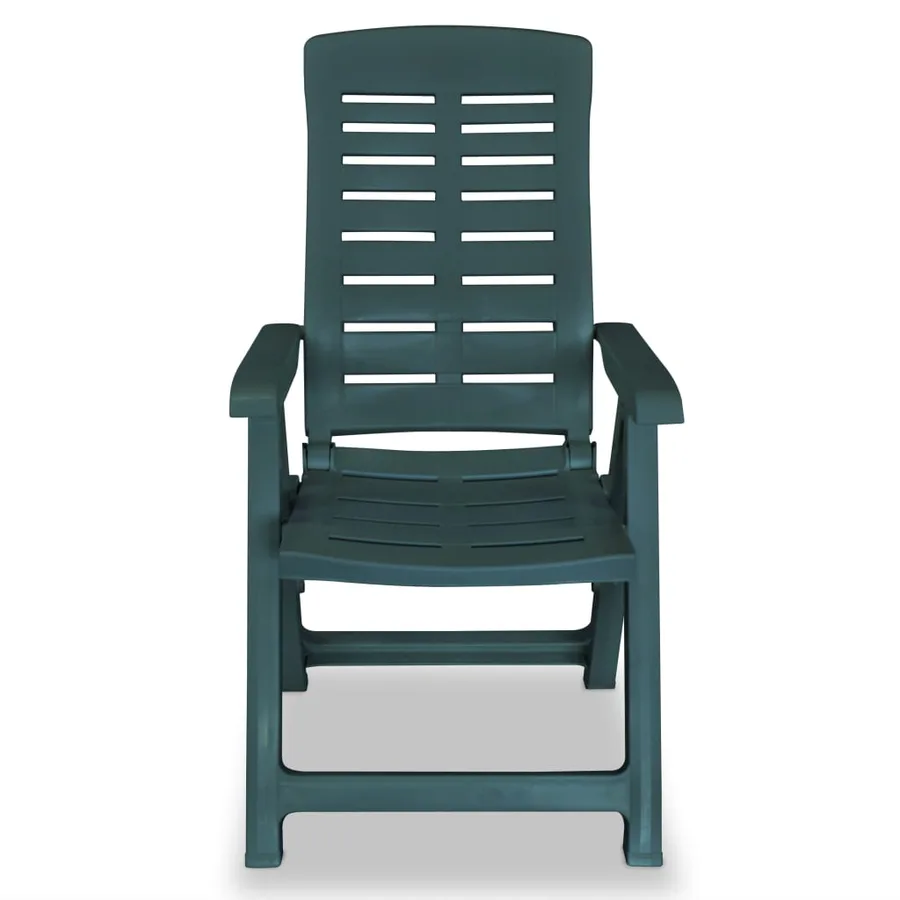 Chaises inclinables de jardin lot de 2 Plastique Vert - 5