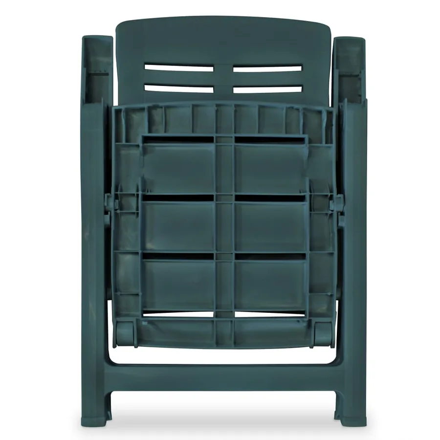 Chaises inclinables de jardin lot de 2 Plastique Vert - 6
