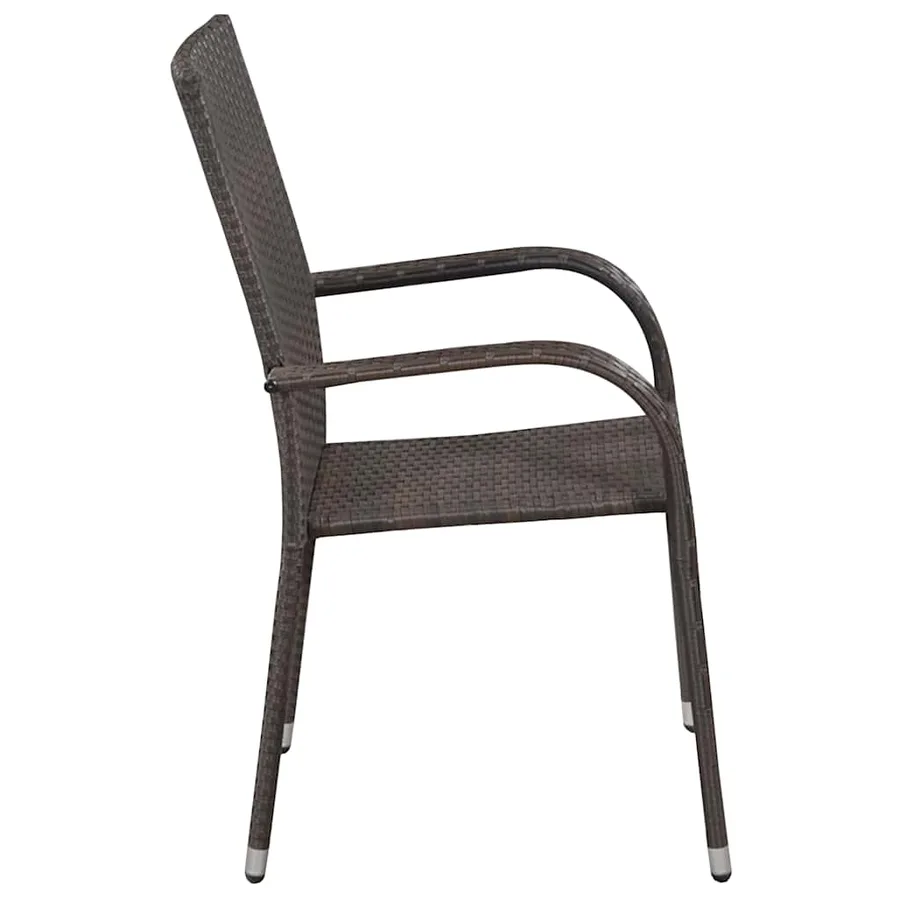 Ensemble à manger de jardin 3 pcs Marron - 7