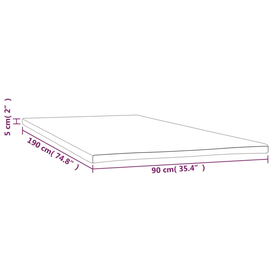 Sur-matelas 90x190x5 cm - 7