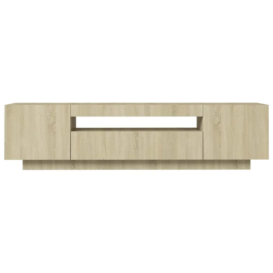 Meuble TV avec lumières LED Chêne sonoma 160x35x40 cm - 8