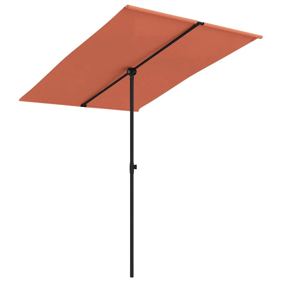 Parasol de jardin avec mât en aluminium 2x1,5 m Terre cuite - 2