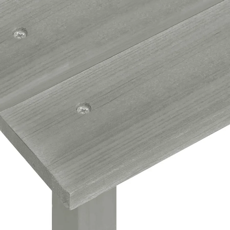 Chaise de jardin Adirondack avec table Bois de sapin Gris - 10