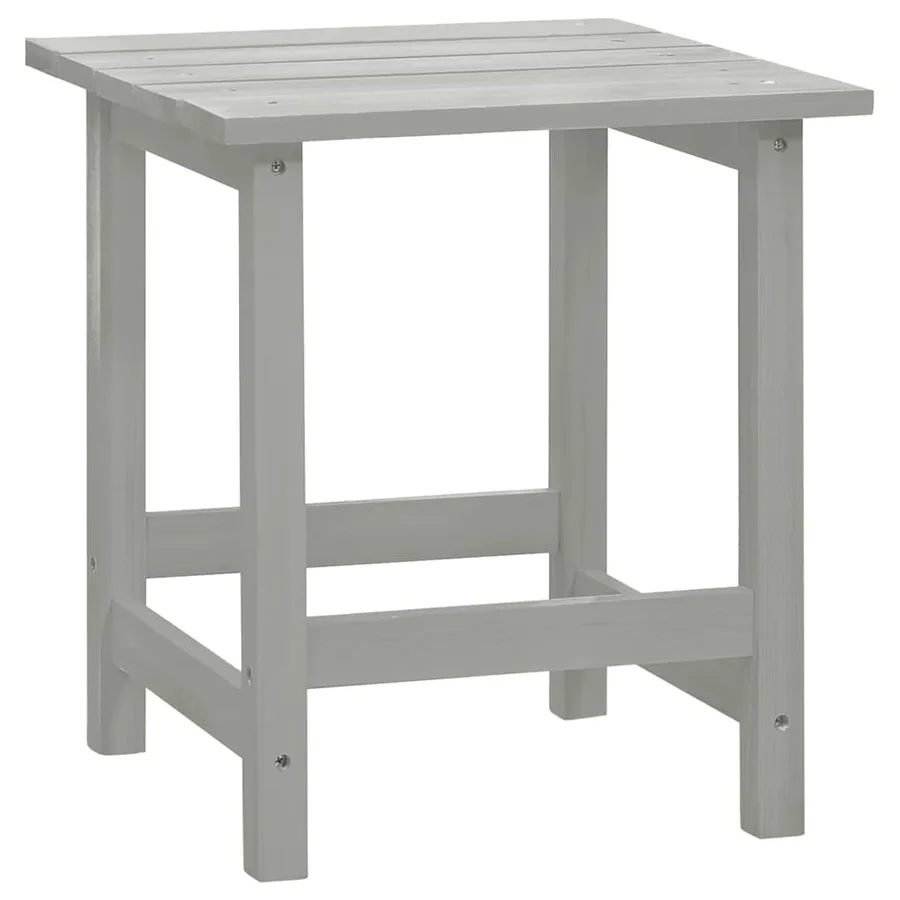 Chaise de jardin Adirondack avec table Bois de sapin Gris - 8