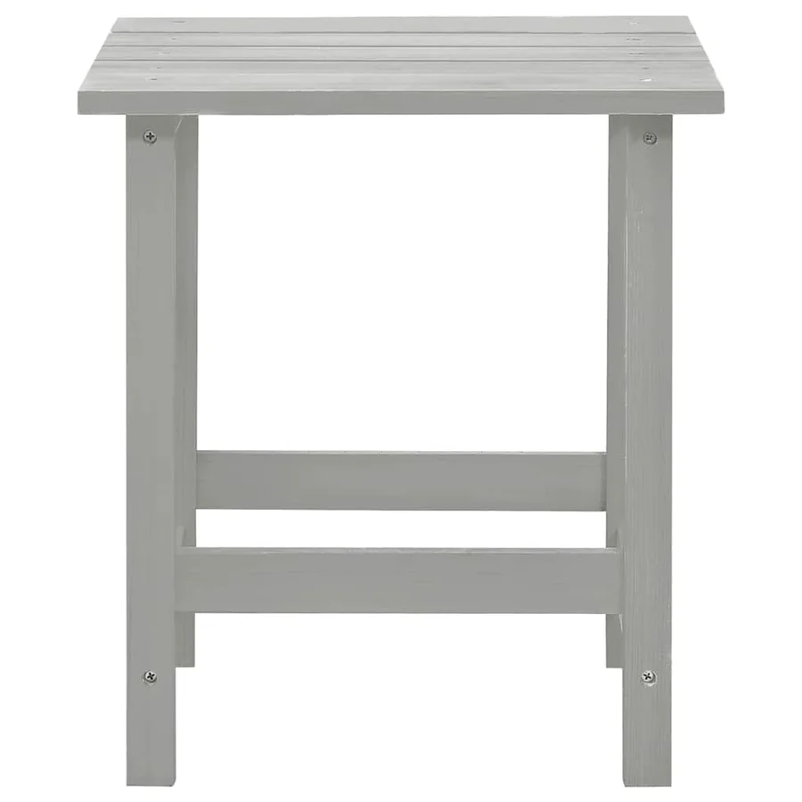 Chaise de jardin Adirondack avec table Bois de sapin Gris - 9