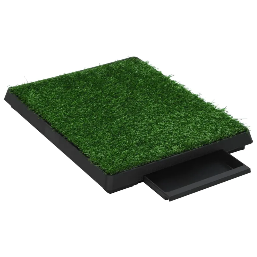 Tapis pour animaux 2 pcs avec plateau et gazon artificiel Vert - 5