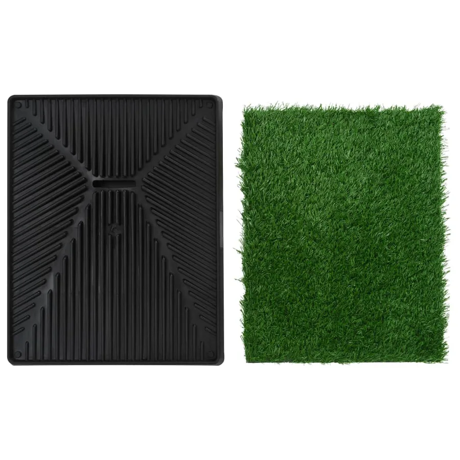 Tapis pour animaux 2 pcs avec plateau et gazon artificiel Vert - 6