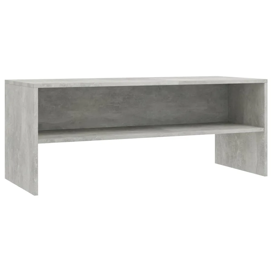 Meuble TV Gris béton 100x40x40 cm Bois d’ingénierie - 2