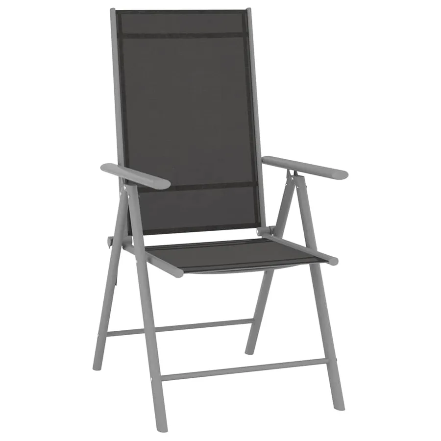 Salon de jardin 9 pcs Noir et argenté - 2