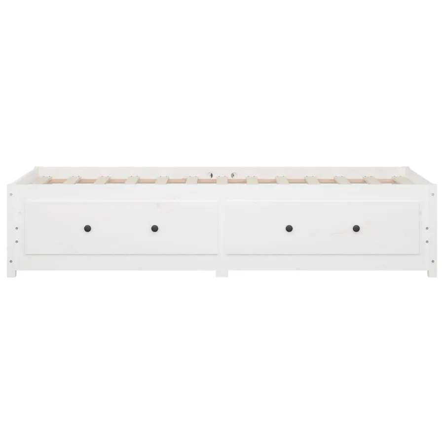Lit de jour sans matelas blanc 90x190 cm bois de pin massif - 8