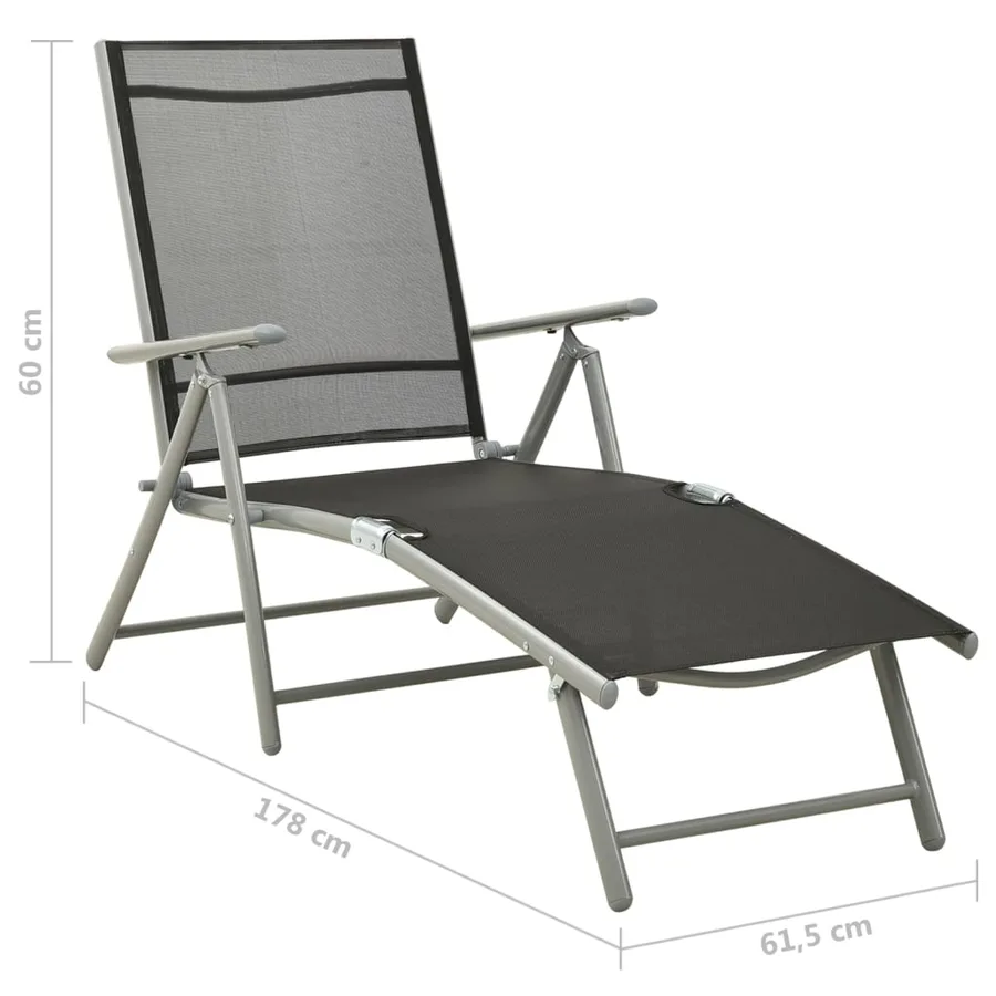 Ensemble à manger de jardin 10 pcs noir et argenté - 11