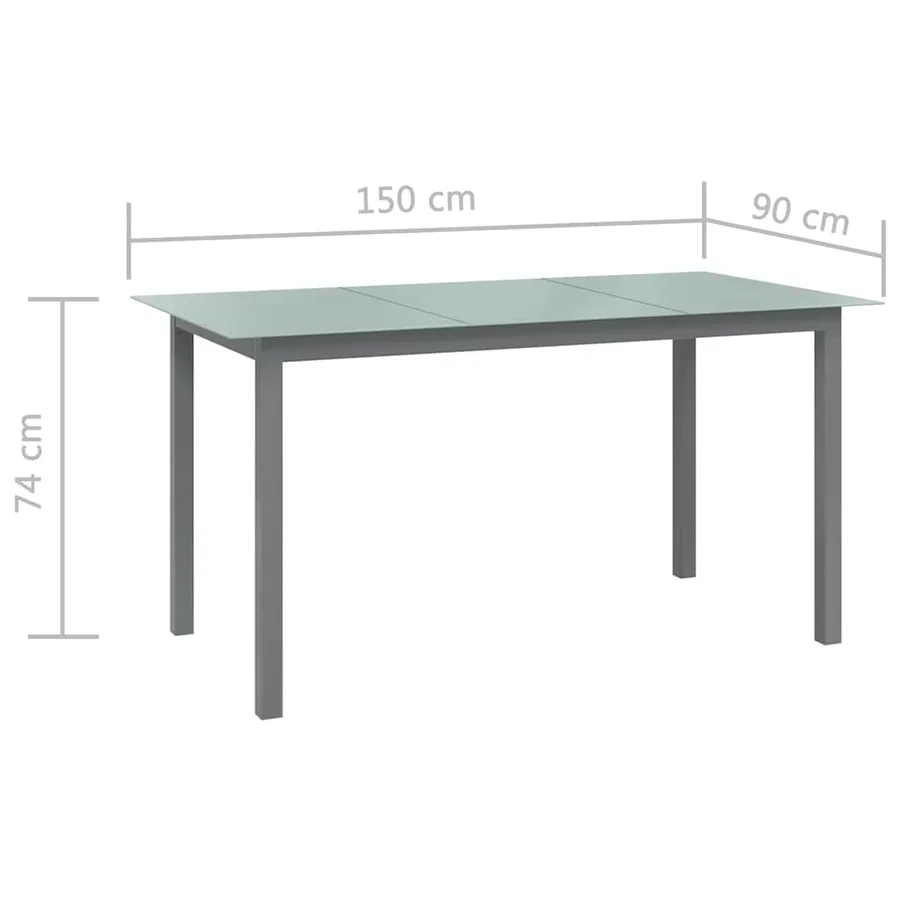 Ensemble à manger de jardin 10 pcs noir et argenté - 13