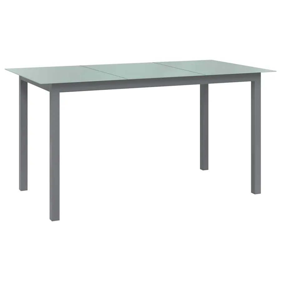 Ensemble à manger de jardin 10 pcs noir et argenté - 8