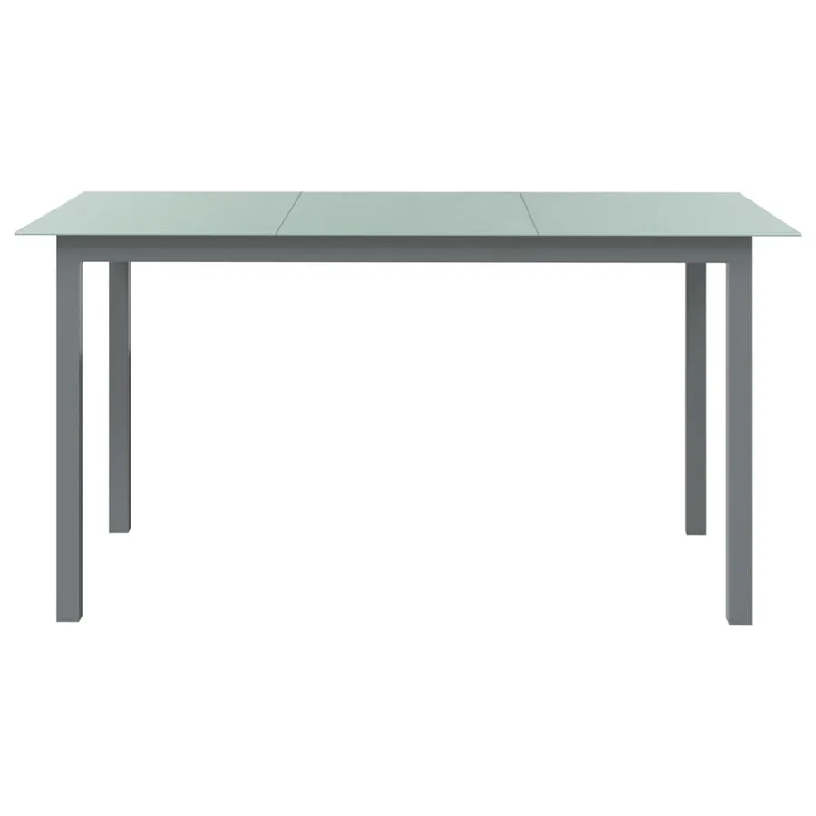 Ensemble à manger de jardin 10 pcs noir et argenté - 9