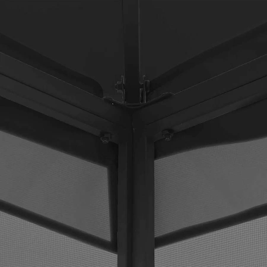 Tonnelle avec moustiquaire 300x300x265 cm Anthracite - 5
