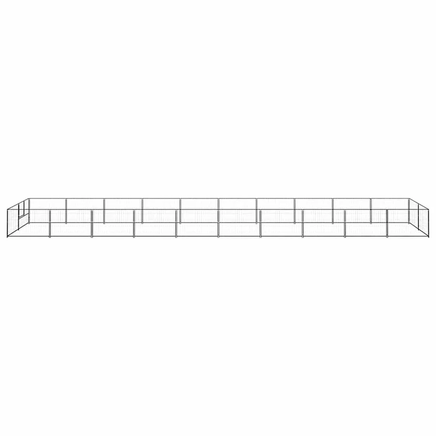 Chenil Noir 20 m² Acier - 4