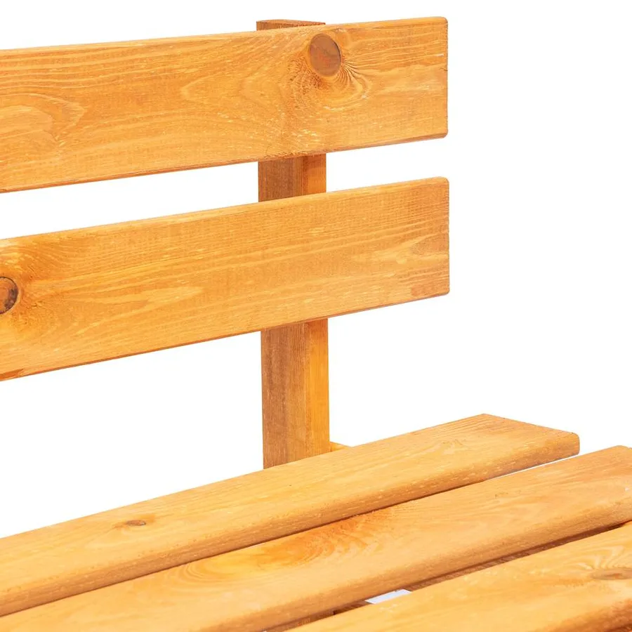 Banc palette de jardin bois marron miel - 3