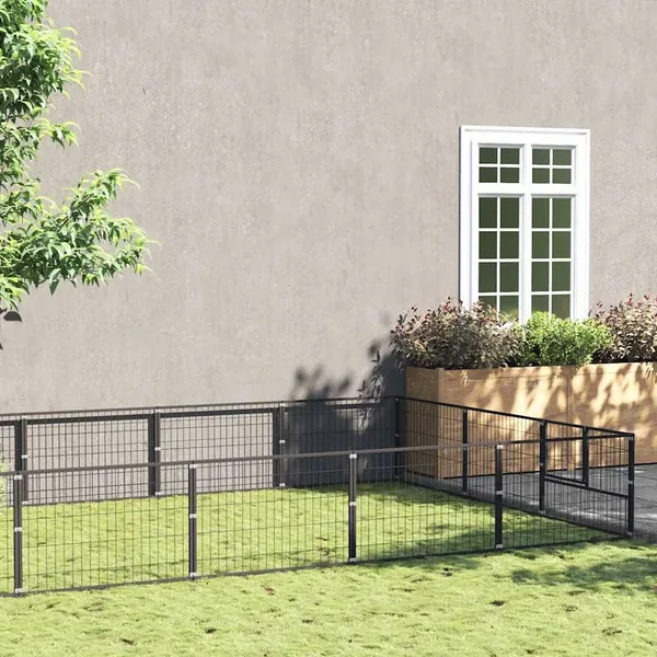 Chenil Noir 15 m² Acier