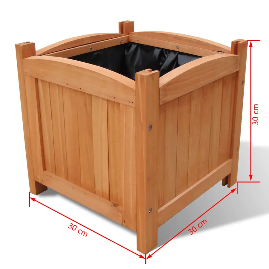 Ensemble de 2 lits surélevés Bois 30x30x30 cm - 5