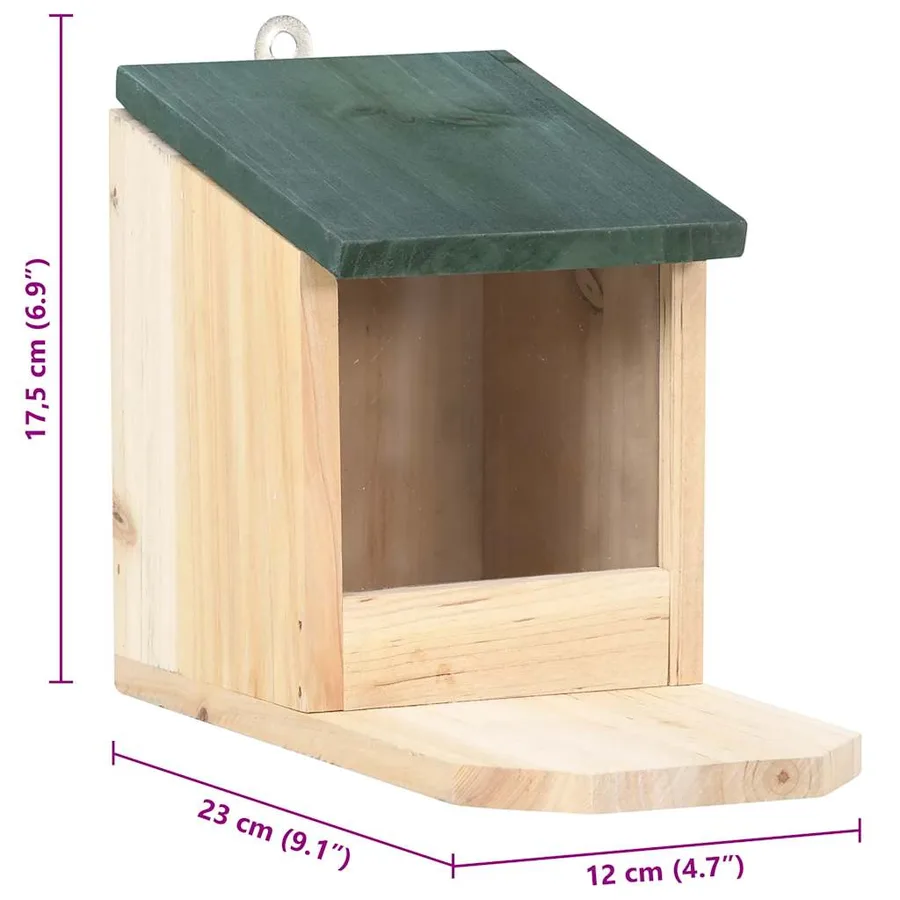 Maisons pour écureuils 4 pcs Bois de sapin - 9