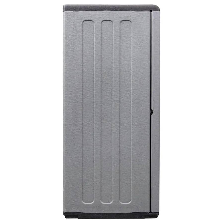 Armoire de rangement de jardin Gris et noir 68x37x84 cm PP - 5
