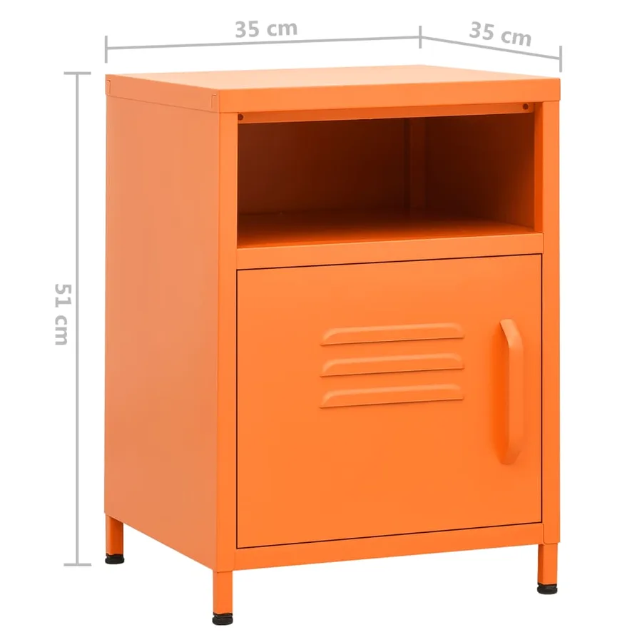 Table de chevet Orange 35x35x51 cm Acier - 9
