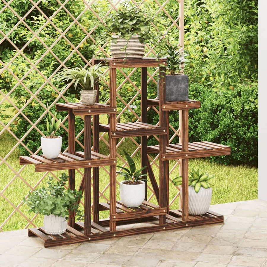 Support à fleurs 110x25x96 cm bois massif de sapin