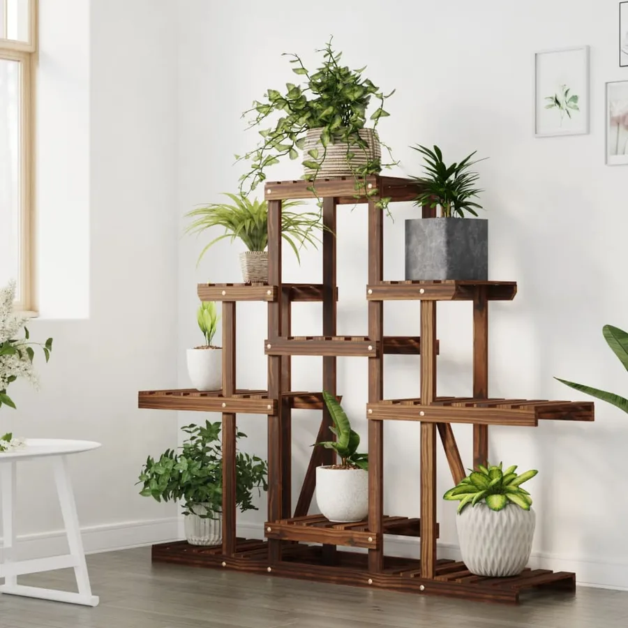 Support à fleurs 110x25x96 cm bois massif de sapin - 3