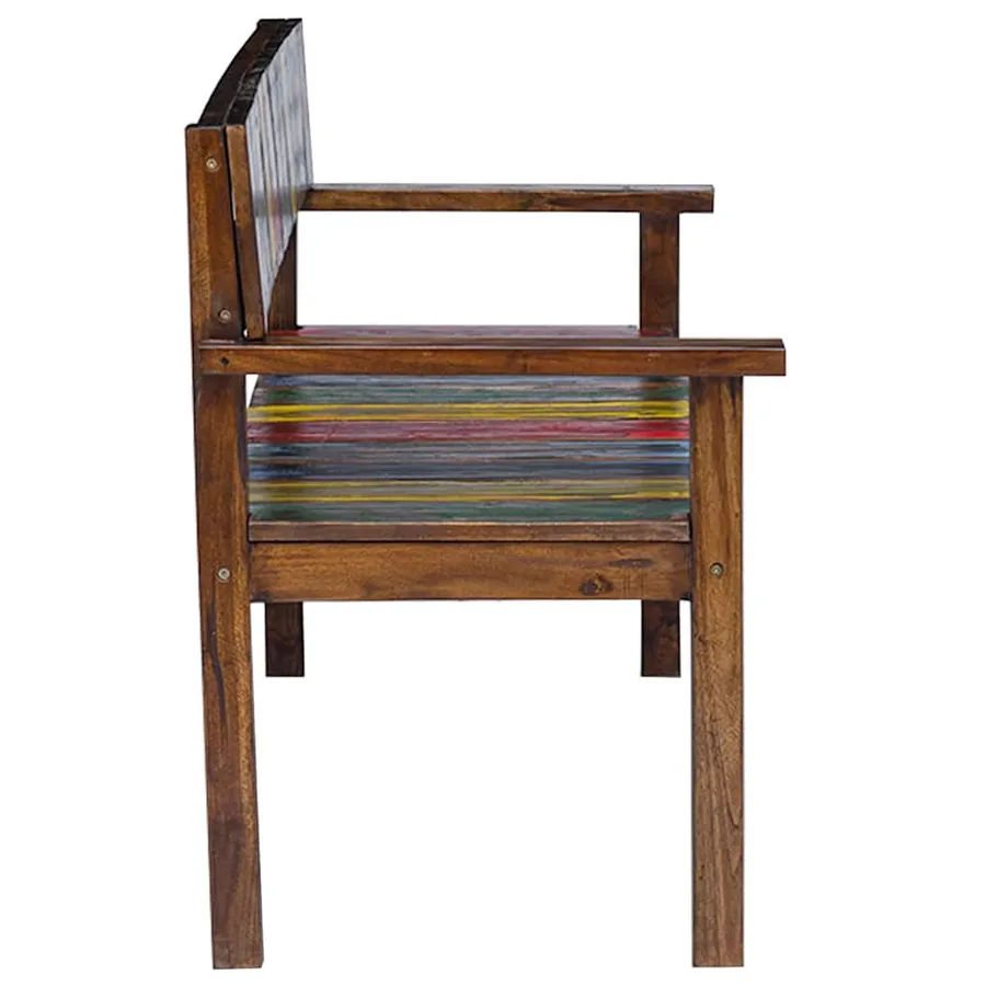 Chaises à manger lot de 4 bois de récupération solide - 4