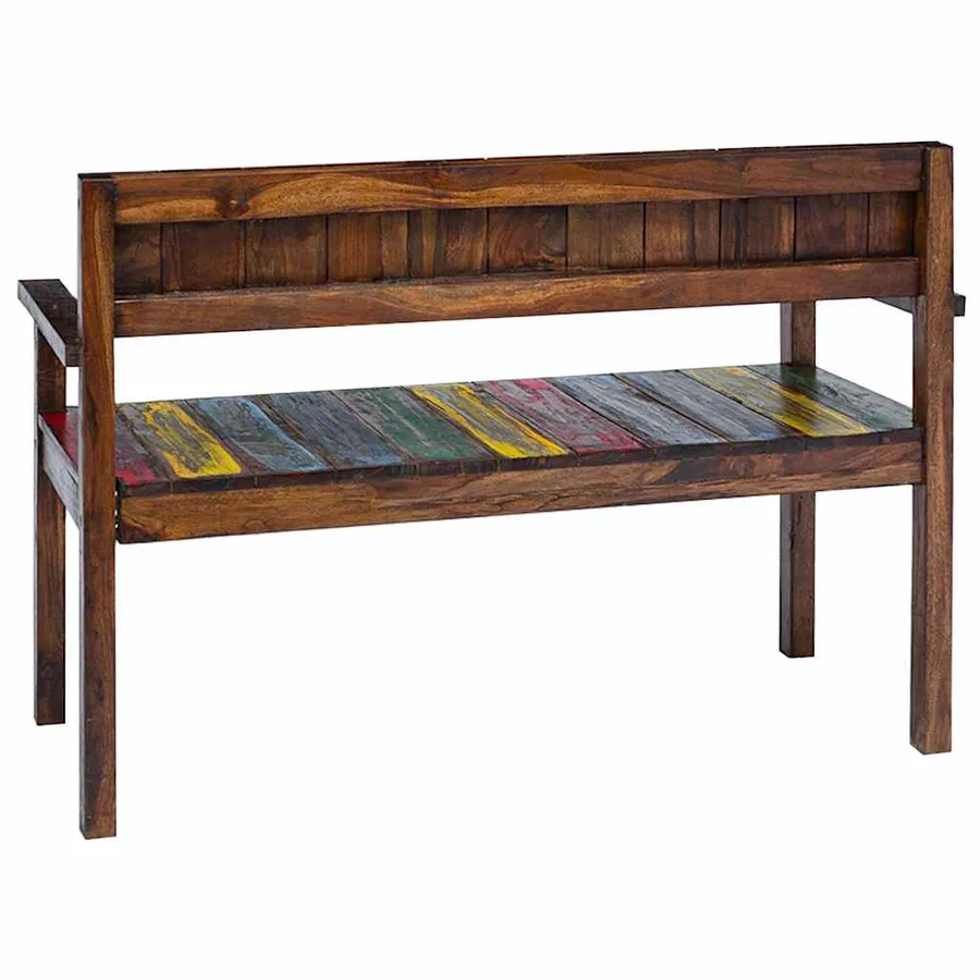 Chaises à manger lot de 4 bois de récupération solide - 5