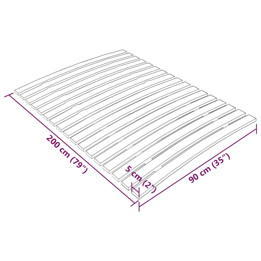 Latte de rechange pour sommier avec 17 lattes 90 x 200 cm - 7