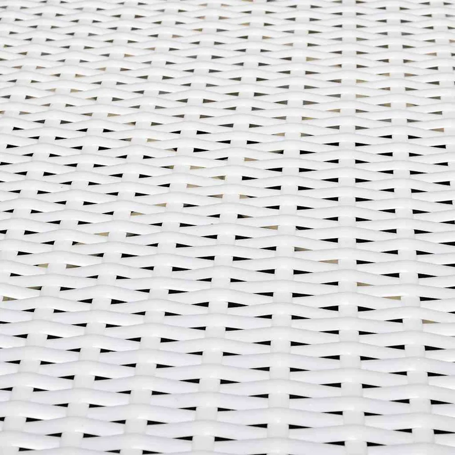 Salon de jardin 8 pcs avec coussins Résine tressée Blanc - 5