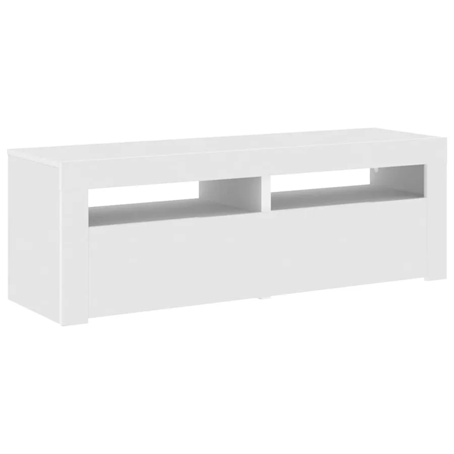 Meuble TV avec lumières LED blanc 120x35x40 cm - 7