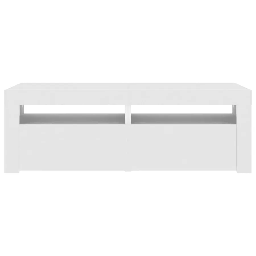 Meuble TV avec lumières LED blanc 120x35x40 cm - 8