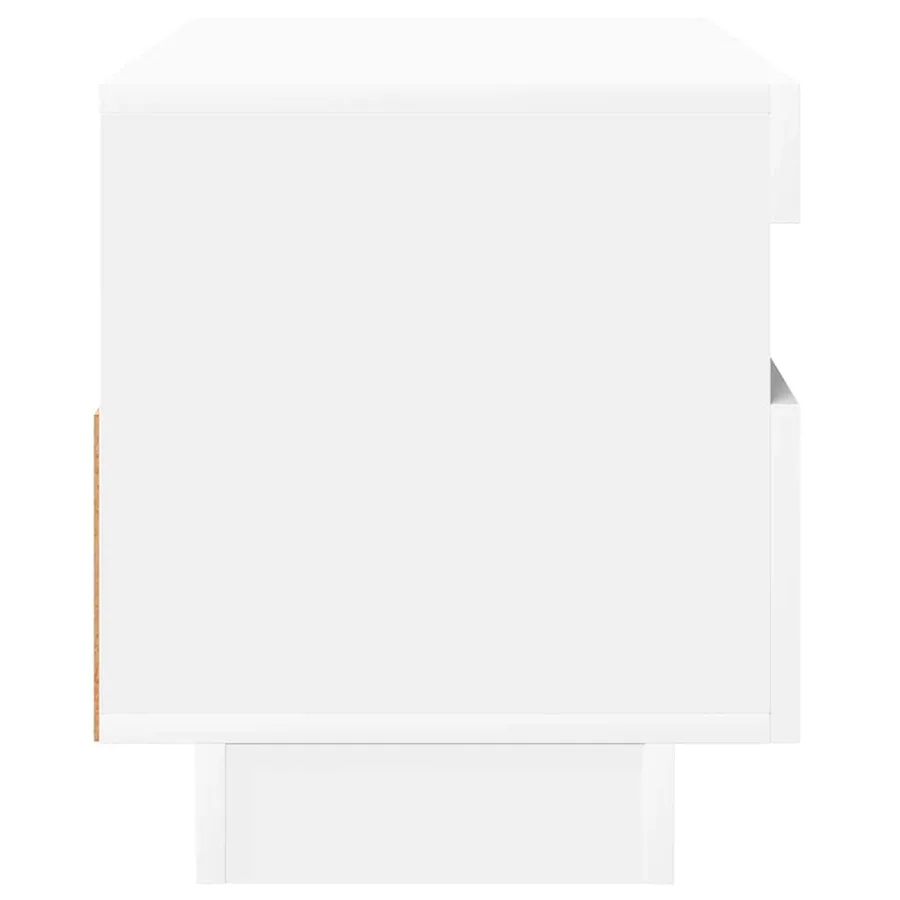 Meuble TV avec lumières LED blanc 80x35x40 cm - 8