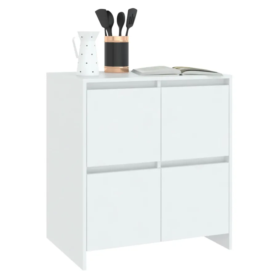 Buffet Blanc 70x41x75 cm Bois d'ingénierie - 7