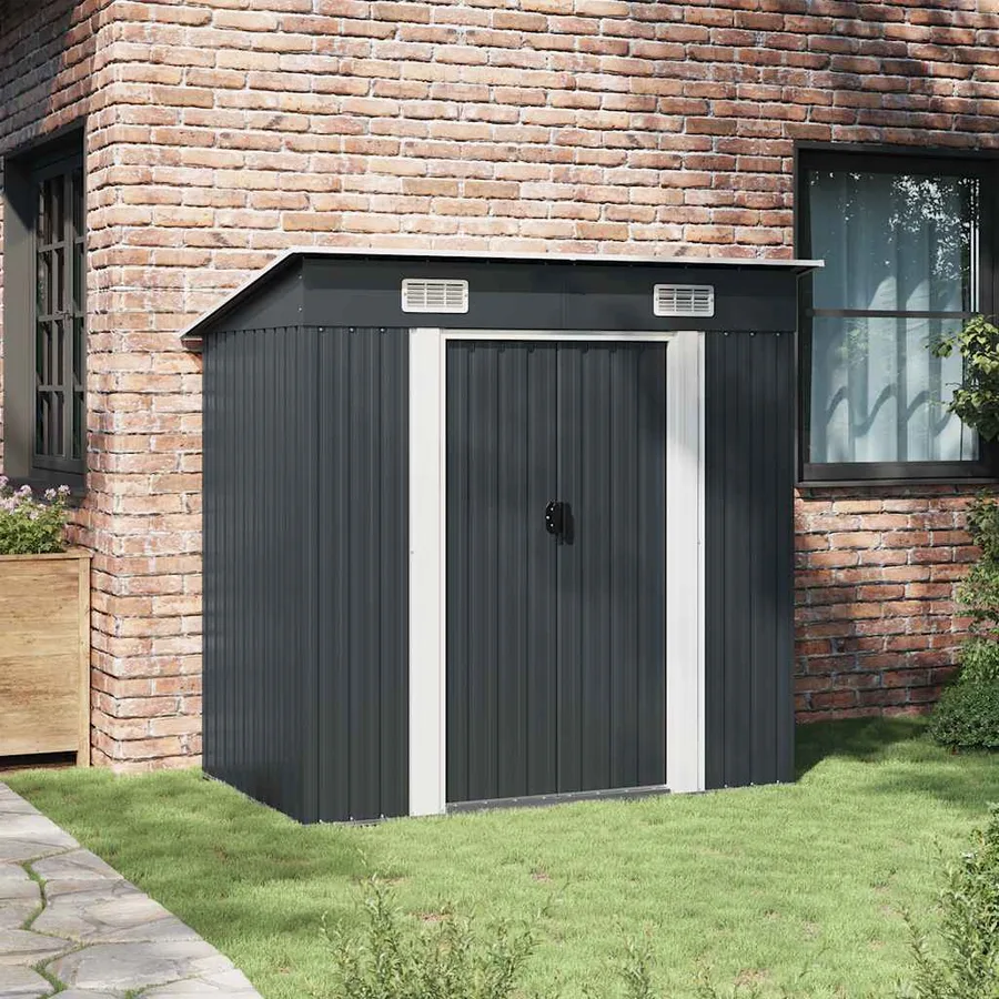 Abri de jardin Anthracite Acier - 3