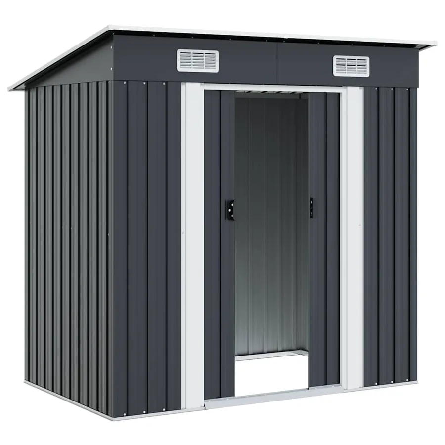 Abri de jardin Anthracite Acier - 4