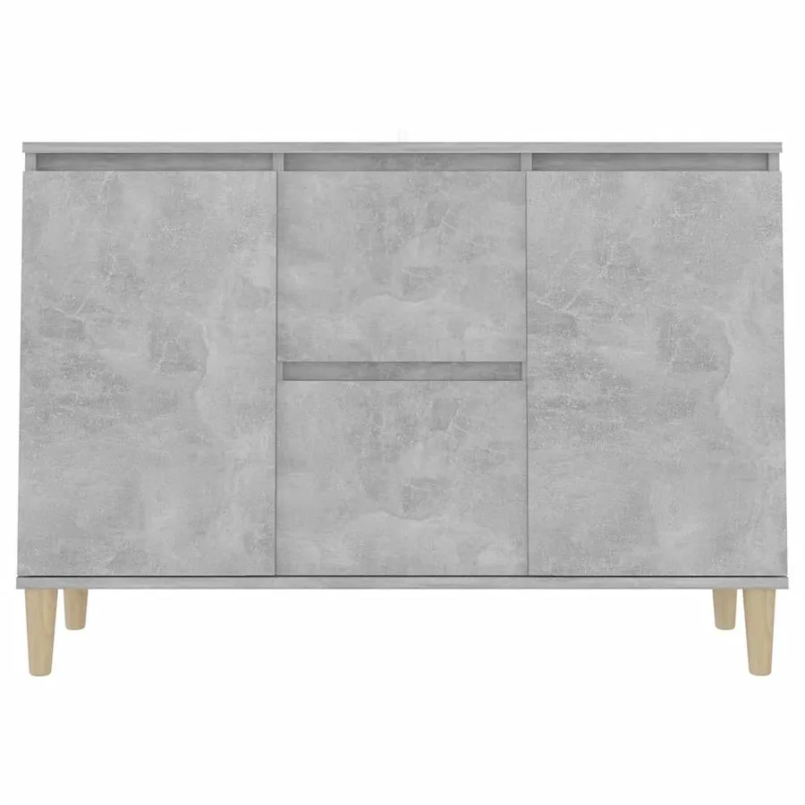 Buffet gris béton 101x35x70 cm bois d'ingénierie - 5
