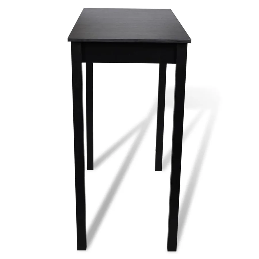 Set de 1 table de bar et 4 tabourets noir - 3
