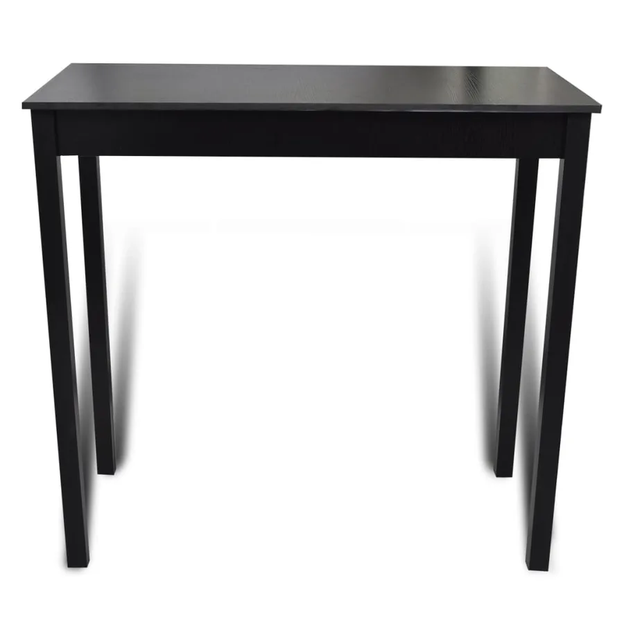 Set de 1 table de bar et 4 tabourets noir - 4