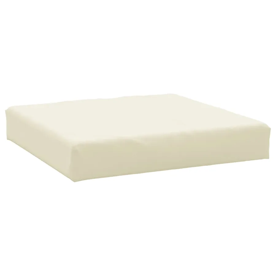 Coussin de palette crème 60x60x6 cm tissu oxford - 2