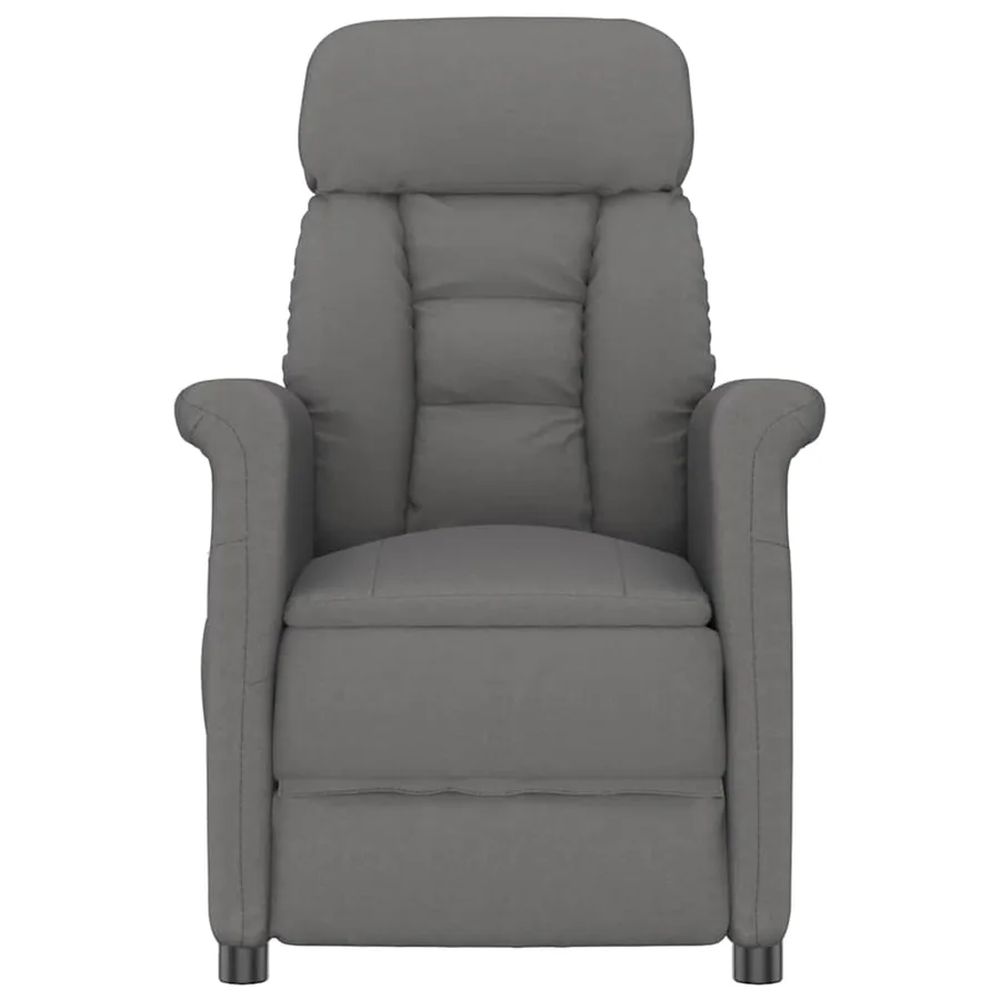 Chaise de massage Gris foncé 96,5 x 70,5 x 95 cm Microfibre - 3