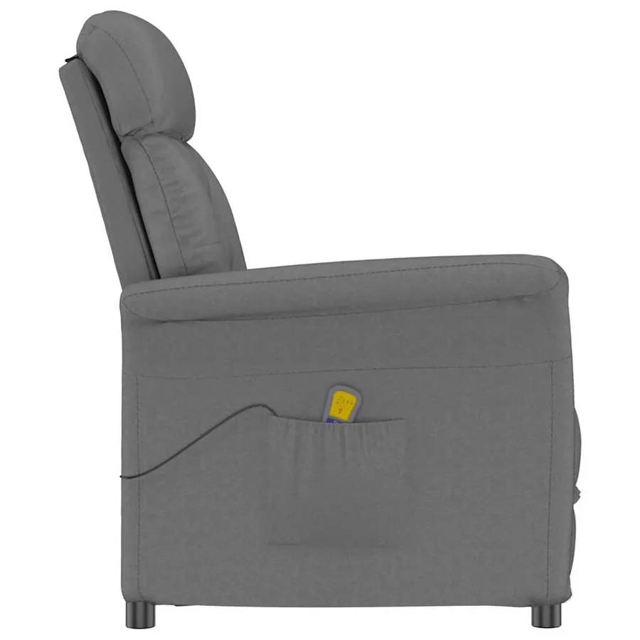Chaise de massage Gris foncé 96,5 x 70,5 x 95 cm Microfibre - 4