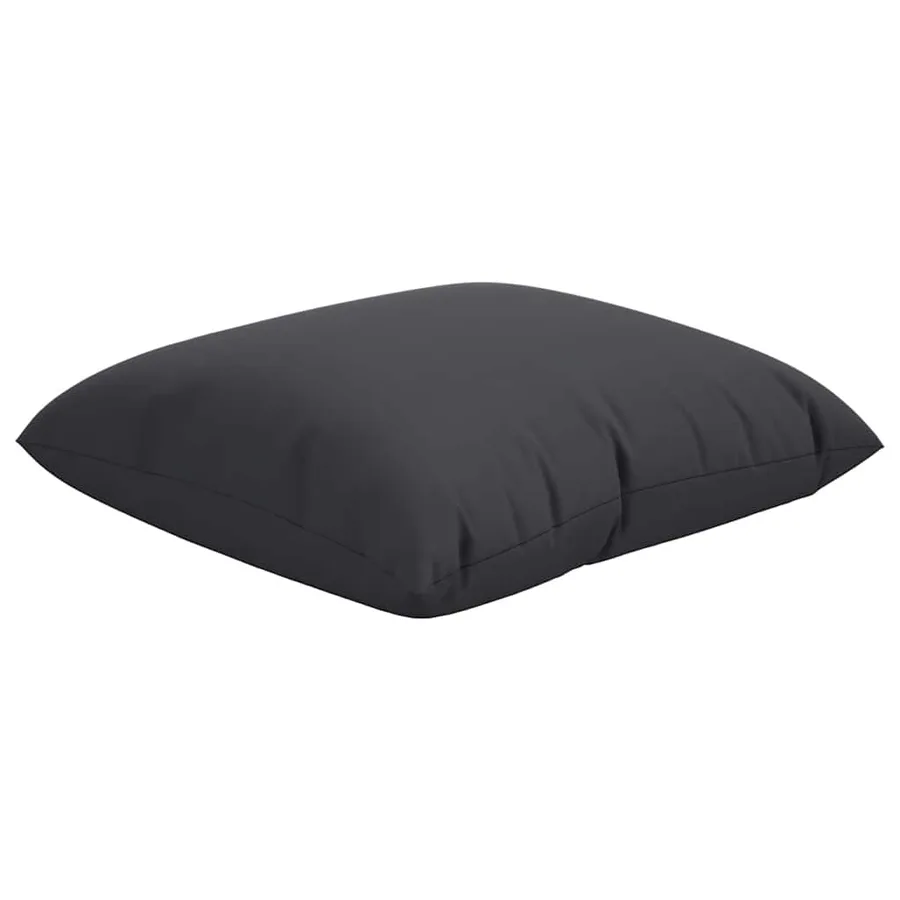 Coussins de canapé lot de 4 noir 50x50 cm tissu - 5