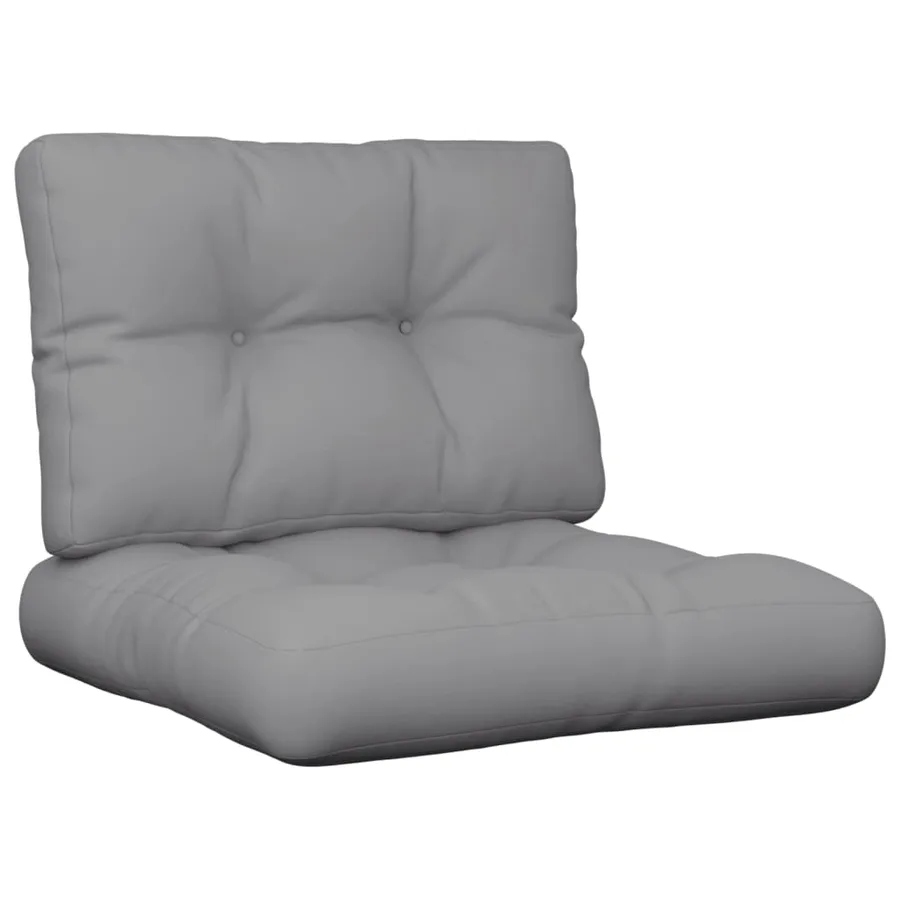 Coussins de palette lot de 2 gris tissu - 2