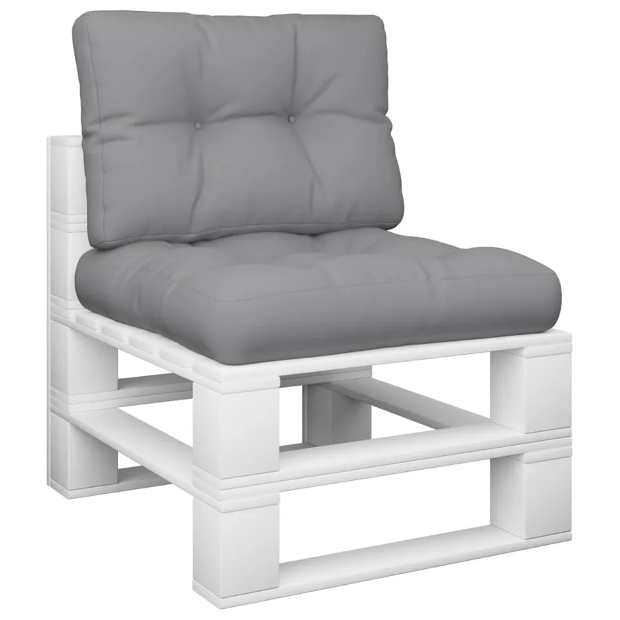 Coussins de palette lot de 2 gris tissu - 3
